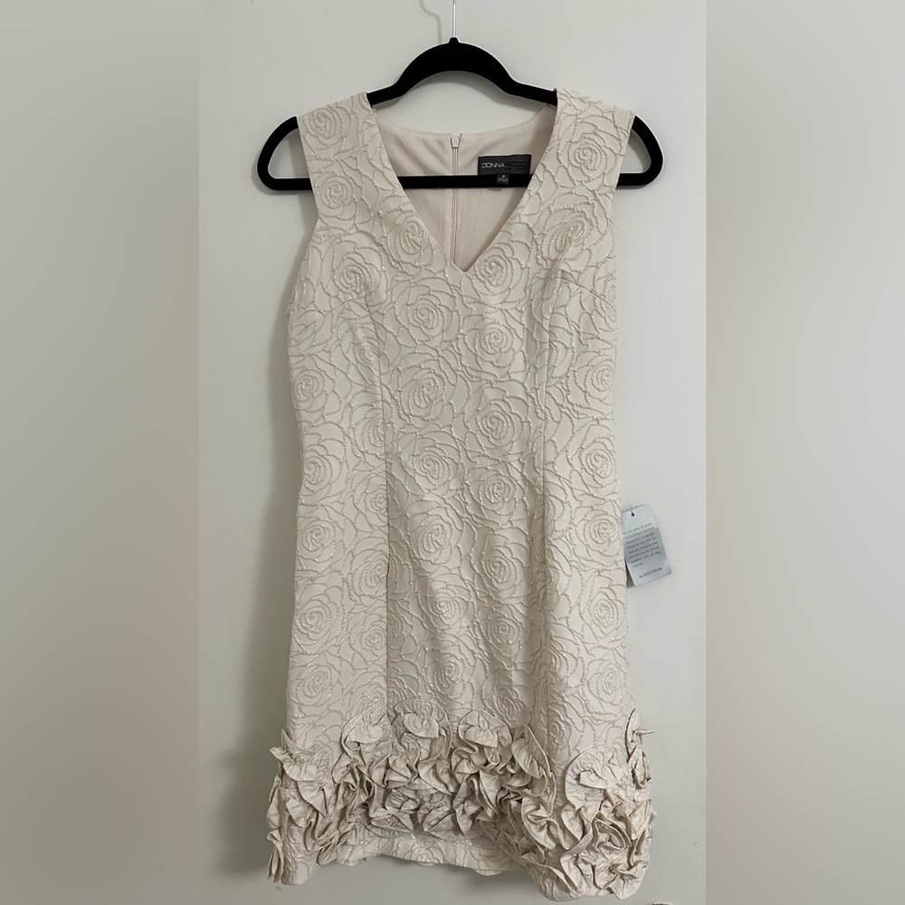 NWT; Bridal Dress; Size 8; White/Pink/Gold